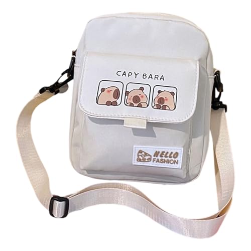 ANMITI Leichte Polyester Umhängetasche Trendy Tierthema Praktische Crossbody Taschen Für Telefonschlüssel Brieftaschenzubehör Polyester Capybara Tasche von ANMITI
