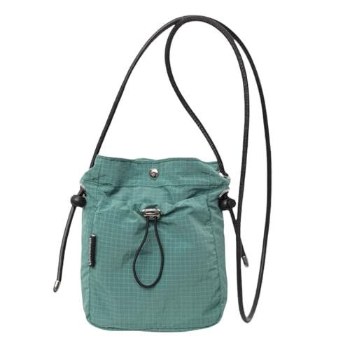 ANMITI Mode Canvas Mobile Bag 2024 Drawess Eimer Crossbody Geldbörse Casual Schulter Für Erwachsene Und Schüler Beige Crossbody Tasche von ANMITI