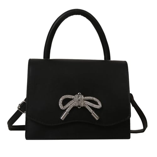 ANMITI Mode Umhängetasche Mit Bowknotdekoration PU Handtasche Perfekt Für Einkaufsreisen Und Daten Bequeme Und Modische Umhängetasche von ANMITI