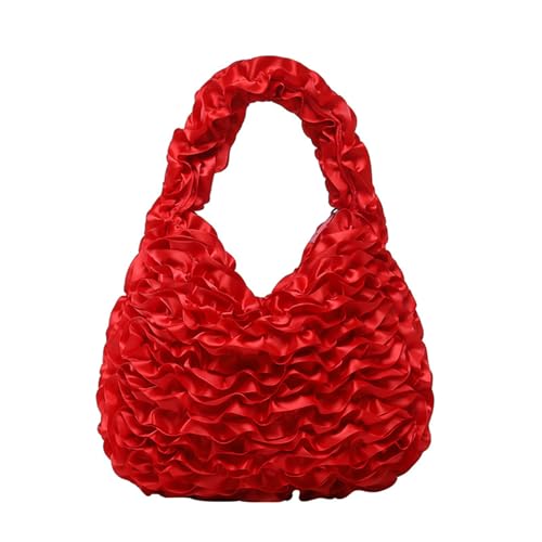ANMITI Moderne Falteneffekt Handtasche Praktische Polyester Top Tasche Geräumiges Design Für Office Pendeln Und Tägliche Verwendung Von Polyester Bürohandtasche von ANMITI