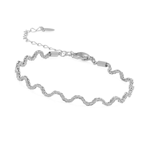 ANMITI Moderne Minimalistische Einstellbare Kettenarmband Tragbares Stabiles Stahlschmuck Für Frauen Wasserdichte Konstruktionen Verstellbares Kettenarmband Für Frauen von ANMITI