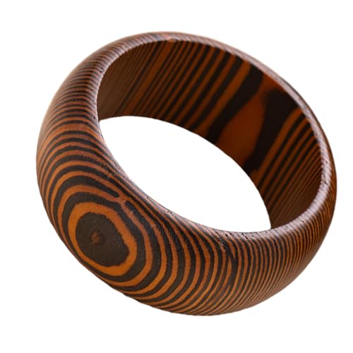 ANMITI Natures Holzarmband Kühne Ästhetische Weite Manschette Handgefertigtes Schmuck Bequeme Verschleiß Unisex Geschenk Für Alltägliche Stile Dickes Holzmanschettenarmband von ANMITI