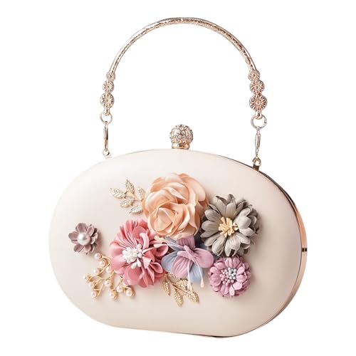 ANMITI Raffinierte Abendtasche Mit Blumendetails Geräumige Crossbody Taschen Schulterhandtasche Für Hochzeit Und Party Multi Funktionaler Umhängetasche von ANMITI