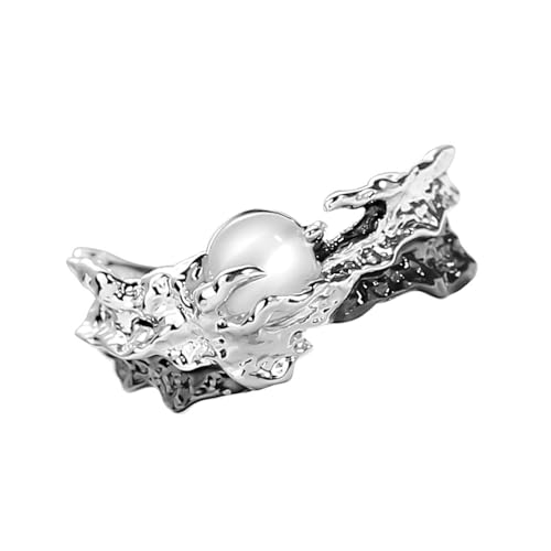 ANMITI Romantik Liebesymbol Ringe Accessoire Für Paare Robuste Legierung Mit Sonnen Und Mond Designs Größe Verstellbar von ANMITI