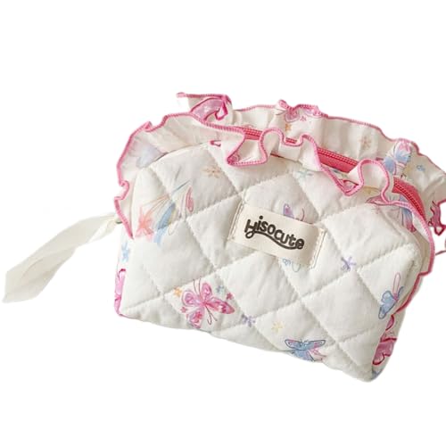 ANMITI Spitzenausstattung Polyester Baumwoll Make Up Beutel Mit Reißverschlüssen Für Frauen Und Mädchen Sicherung Stilvoller Kosmetischer Organisatoren Praktische Polyester Toiletten Organisator von ANMITI