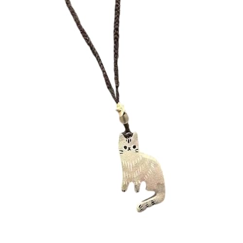 ANMITI Stilvolle Halskette Katzen Form Pendellie Halskette Verstellbare Länge Mode Neckschmuck Für Tägliche Und Party Tragen Süße Tierschmuck Für Frauen von ANMITI
