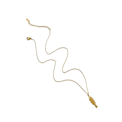 ANMITI Stilvolle Kleine Fischkette Für Frauen Robuster Edelstahlkette Tragbares Accessoire Für Tägliche Verschleiß Oder Spezielle Geschenke Trendy Fischhänger Halskette ANMITI Stilvolle Kleine Fischkette Für Frauen Robuster Edelstahlkette Tragbares Accessoire Für Tägliche Verschleiß Oder Spezielle Geschenke Trendy Fischhänger Halskette von ANMITI