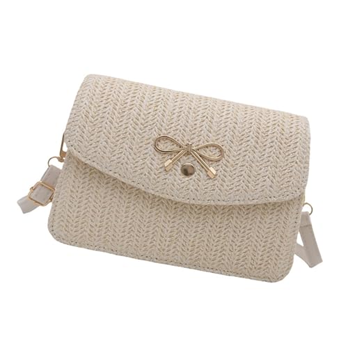 ANMITI Stilvolle Stroh Umhängetasche Für Frauen Einfache Und Elegante Crossbody Taschen Freiländische Tasche Zum Einkaufen Und Reisen Lässig Mode Schulter von ANMITI