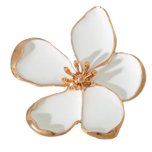 ANMITI Stilvolle Verstellbare Offene Ringe Mit Big Pearls Flower Statement Hochzeitsfeier Finger Ringe Stylish Birthday Schmuck Geschenk Mode Übertriebener Schmuck von ANMITI