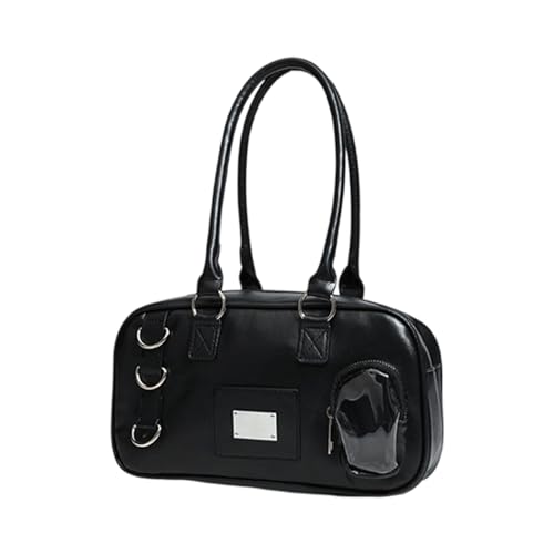 ANMITI Stylish PU Leder Unterarmtasche Mit Reißverschluss Abschluss Umhängungsbagslarge Handtasche Für Schüler Die Täglich Pendelpendel Und Gelegenheitsreisen Freizeitpendlertasche von ANMITI
