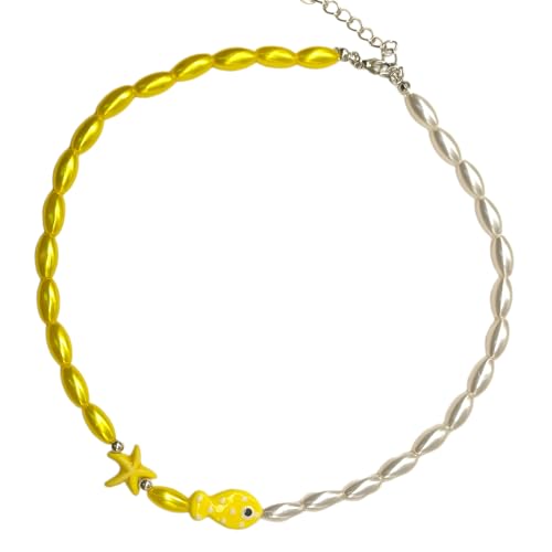 ANMITI Trendy Harz Clownfish Charme Halskette Verspielte Clownfische Mode Halskette Hals Schmuck Für Individuelle Trendsetters Trendy Damen Modeschmuck von ANMITI