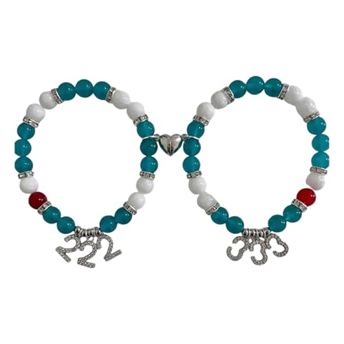 ANMITI Verstellbare Numerische Perlenarmband Perlen Freundschafts Armband Armband Armband Unisex Fashion Handchain Schmuck von ANMITI