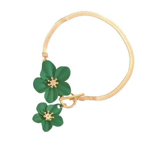 ANMITI Vielseitig Einstellbare Fußkettchenblumen Designs Legierungsschmuck Für Frauen Komfortable Tägliche Beach Urlaubsgeschenke Accessoire Trendy Blumenknöchelarmband von ANMITI