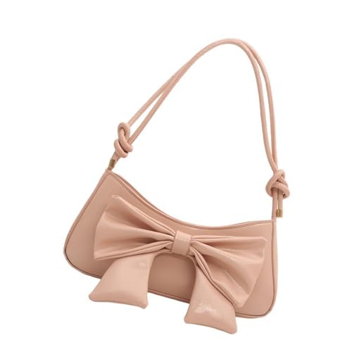 ANMITI Weiche Leder Umhängetasche Mit Bogenknoten Verstellbarer Crossbody Gurt Geldbeutel Für Frauen Mädchen Umhängetaschen von ANMITI