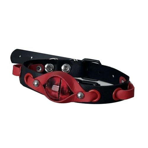 Auffällige Unisex Choker Punk Styles Weiche PU Leder Kurzkragenkette Einstellbare Länge Halskette Schmuck Für Party Dark Fashion Halskette von ANMITI
