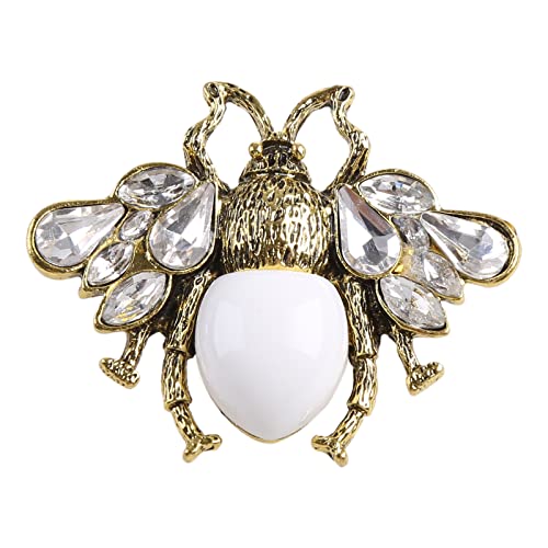 Broschen Kristall Insekt Thematische Biene Brosche Mode Für Muschel Perle Brosche Pin Gold Ton Party Jubiläum Honigbiene Broschen Für Frauen von ANMITI