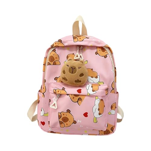 Capybara Cartoon Rucksack Für Jungen Und Mädchen School Tasche Casual Daypack Große Kapazitäten Und Leicht Zu Tragen Für Den Täglichen Gebrauch Capybara Cartoon Rucksack von ANMITI