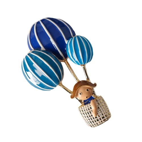 Einzigartige Heißluftballon Stecknadel Mit Little Girl Alloy Brosche Stylish Schmuck Geschenk Accessoire Für Bekleidungssäcke Und Schals Leichte Vielseitige Mode Pin von ANMITI