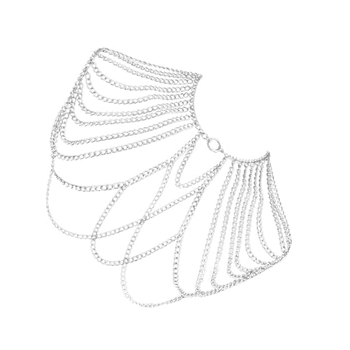 ANMITI Einzigartige Männer Metall Schulter Halskette Körperkette Mit Quasten Eleganter Schmuck Für Partys Und Nachtleben Enthusiasten Strand Karneval Halskette von ANMITI