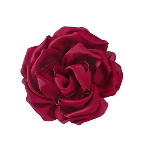 Eleganter Stoff Rose Revers Pin Handgefertigtes Blumenbrosche Stylish Corsage Badge Mode Accessoire Für Partys Und Abendessen Kleidung Accessoire von ANMITI
