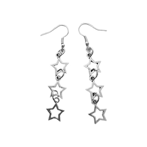 Fashion Hollow Star Anhänger Ohrringe Einfacher Temperament Tropfen Dangle Long Quasten Statement Schmuck Anhänger Ohrringe Für Mädchen Schmuck von ANMITI