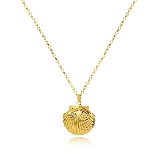 Frauen Sea Shells Charme Halskette Photo Fach Anhänger Collarbone Kette Einzigartiger Trend Choker Accessoire Trend Colarbone von ANMITI