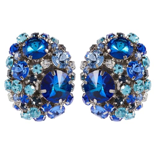 Funkelnde Runde Clip Ohrringe Funkelnde Strassohrringe Ornament Statement Schmuck Schmuck Für Mode Stürmer Clip Auf Ohrringen von ANMITI
