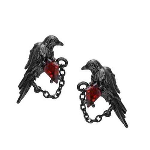 Gothic Crow Studs Ohrringe Dunkle Styles Allergie Widerstandsohrschmuck Für Anime Lüfter Und Trendsetter Täglicher Ohr von ANMITI