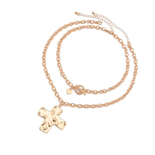 Hämmerte Kreuze Halskette Mit Kette Statement Crosses Anhänger Halskette Stilvolle Neckkette Für Frauen Mann Glauben Symbol Schmuck Schmuck Hämmerte Kreuze Halskette Mit Kette Statement Crosses Anhänger Halskette Stilvolle Neckkette Für Frauen Mann Glauben Symbol Schmuck Schmuck von ANMITI