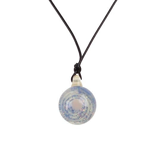 Handgefertigte Mikrolandschaft Glasskunst Halskette Galaxies Planet Round Anhänger Mode Schmuck Dekoration Geschenke Schmetterling Gold von ANMITI