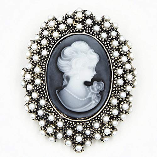 Hochzeitsfeier Königin Lady Vintage Victorian Design Cameo Bronze Brosche Pin Brosche Für Frauen Modemanal von ANMITI