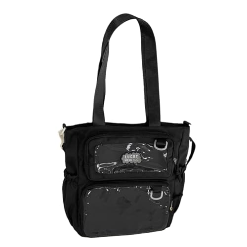 Japanische Schulmädchen Uniform Crossbody Student Anime Buch Tasche Klar Fenster Großkapazität Reißverschlüsse Schulter Handtasche Akademie Modehandtasche von ANMITI