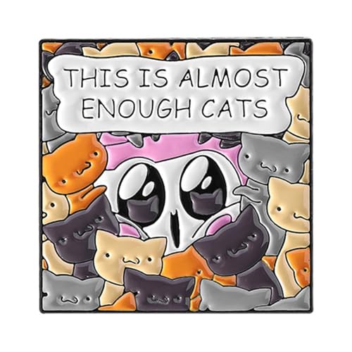 Kreative Katzen Muster Buchstaben Tropf Ölstifte Allergie Resistente Legierungslegierbrosche Schmuck Geschenk Für Teenager Erwachsene Attraktive Katzen Brief Schmuck von ANMITI