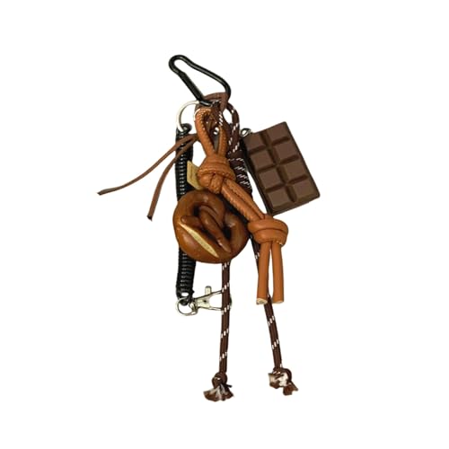 Kreativer Bagel Schokoladenbeutel Charme Seil Keychain Accessoire Leichte Praktische Taschen Anhänger Für Rucksäcke Und Tasten Praktische Nylon Keychain von ANMITI