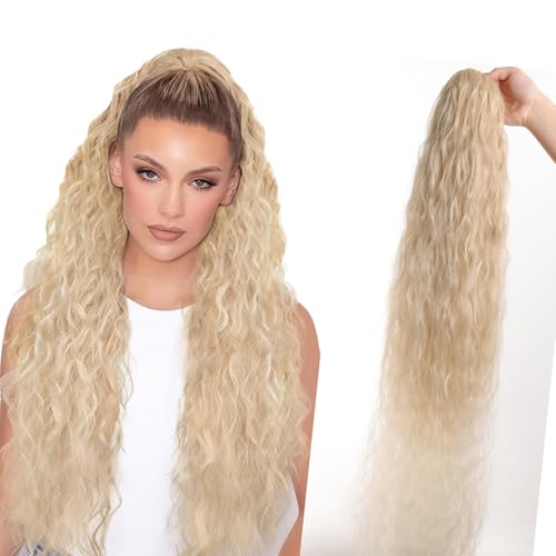Langer Lockiger Clip Auf Pferdeschwanzverlängerung Einstellbares Draw String Haarstück Für Tägliche Styling Hitzebeständige Perücken Für Frauen Hitzebeständige Synthetische von ANMITI