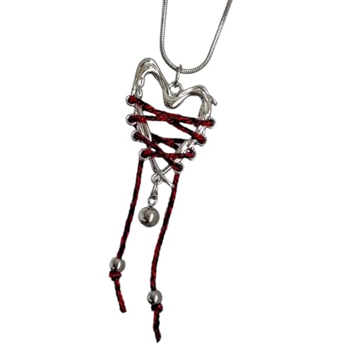 Legierter Herz Anhänger Halskette Flexible Schlange Knochenkette Schlüsselelement Schmuck Leicht Bequemes Tägliches Accessoire Alltag Halskette von ANMITI