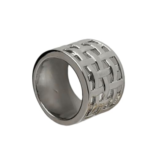 Minimalistische Offene Arbeiten Waffeln Ringe Ehering Mit Handgefertigter Vielseitiger Schmuck Für Männer Für Frauen Die Accessoires Mit Gold/Silberschild Messinglegierung Legieren von ANMITI