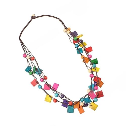 Mode Retro Halskette Mit Afrikanischen Inspirierdesigns Und Bunte Anhänger Täglich Verwenden Sie Casual Wear Täglich Kokosnussschalenschmuck Verwenden Mode Retro Halskette Mit Afrikanischen Inspirierdesigns Und Bunte Anhänger Täglich Verwenden Sie Casual Wear Täglich Kokosnussschalenschmuck Verwenden von ANMITI