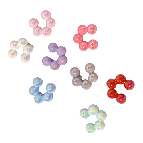 Nicht Durchdringende Ohrringe Moderne Ohrclip Stylish Ohrmanschette Harz Textur Schmuck Geeignet Für Modische Jugendliche Frauen Fadenblütenklamme von ANMITI