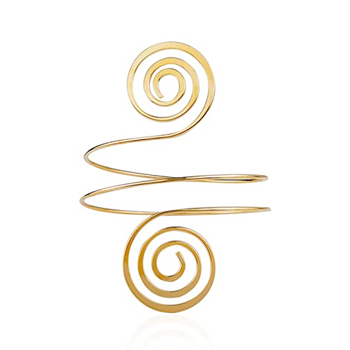 Retro Griechische Roman Open Ended Spiralform Armband Armband Oberarm Manschette Armlett Festival Braut Tanzschmuck Für Frauen Minimalistische Gold Silber Farbe Mit Spiralform von ANMITI