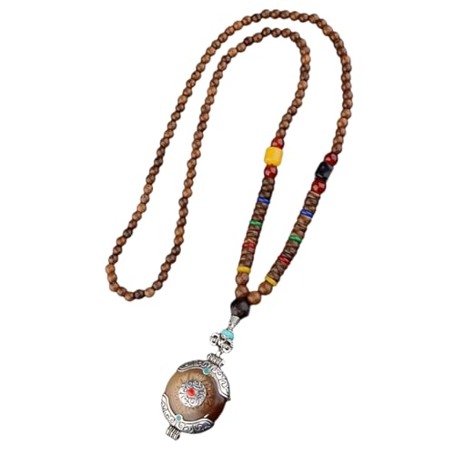 Stilvoller Langer Bodhi Anhänger Halskettenhals Schmuck Mit Natürlichen Holzperlen Für Den Täglichen Gebrauch Oder Besondere Anlässe Viel Glück Charme von ANMITI