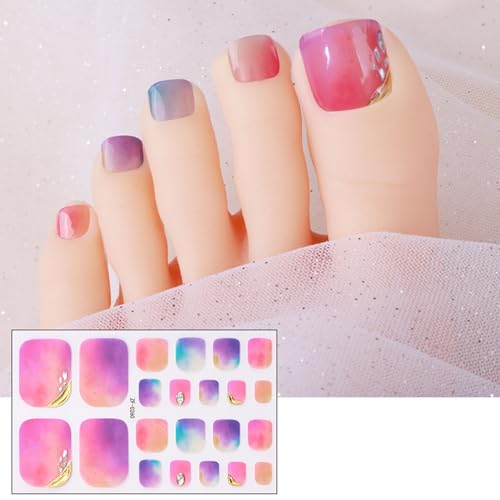 Strasssteine Zehennagel Aufkleber Zehennagel Polnische Streifen Kunstaufkleber Wasserdichtes Wickeln Fuß von ANMITI