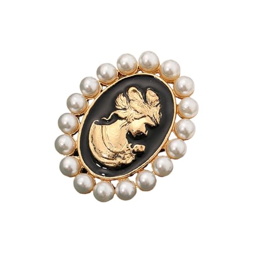 Victorian Styles Alloy Cameo Brosche Mit Kristall Strasssteinen Perlen Frauen Mode Schmuck Dekorative Lapel Accessoire Victorian Cameo Brosche Für Jackenschals von ANMITI