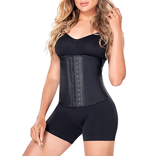 Ann Chery Korsett Taillentrainer für Damen Gewichtsverlust Kolumbianischer Taillenmieder 2 Haken Latex Body Shaper Edition 2026, Schwarz, Medium von ANN CHERY