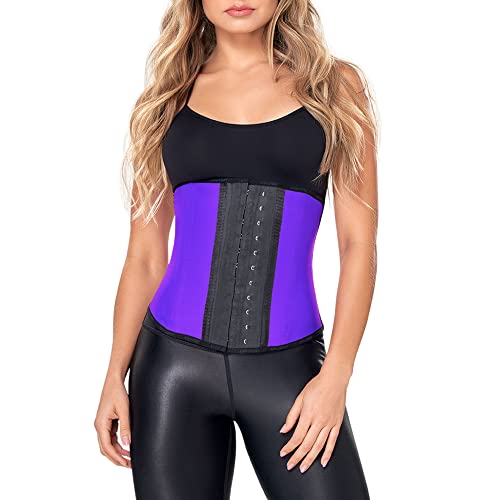 Ann Chery Korsett Taillentrainer für Frauen Gewichtsverlust - Kolumbianischer Taillenmieder - 2 Haken Latex Body Shaper - Edition 2026, Violett, X-Small von ANN CHERY