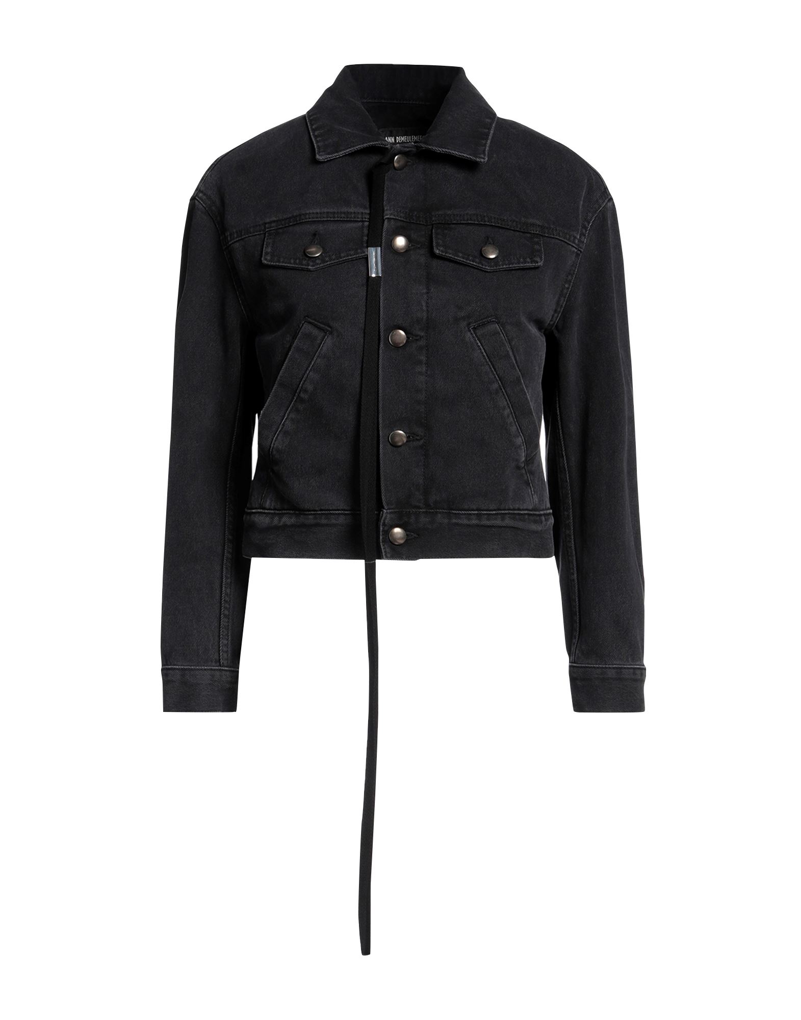 ANN DEMEULEMEESTER Jeansjacke/-mantel Damen Schwarz von ANN DEMEULEMEESTER