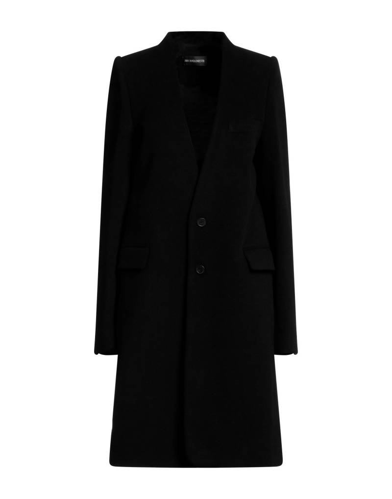 ANN DEMEULEMEESTER Mantel Damen Schwarz von ANN DEMEULEMEESTER