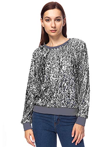 ANNA-KACI Damen Teenager Jugenliche Pailletten Giltzer Pulli Pullover Shirt Top von ANNA-KACI