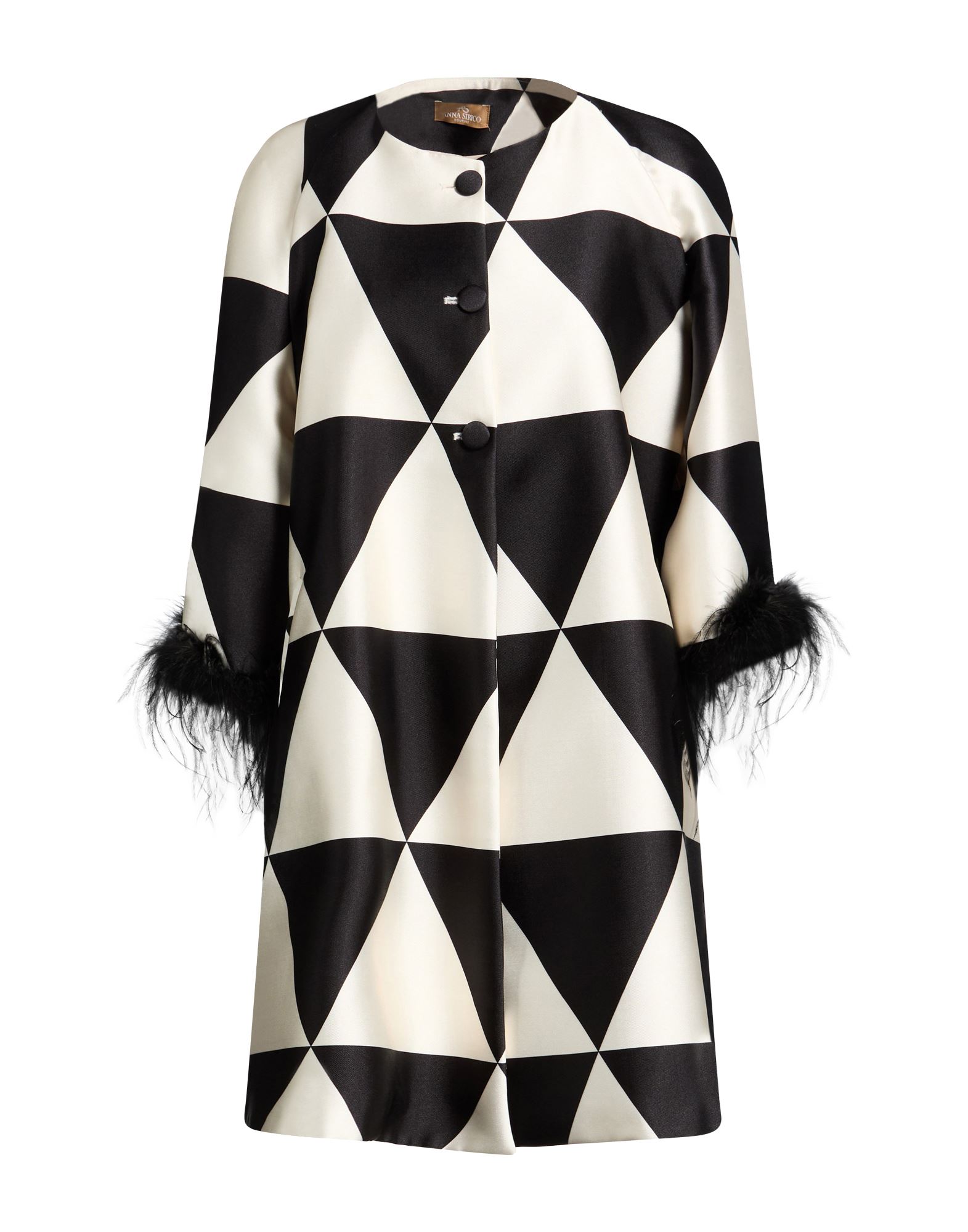 ANNA SIRICO COUTURE Jacke, Mantel & Trenchcoat Damen Schwarz von ANNA SIRICO COUTURE