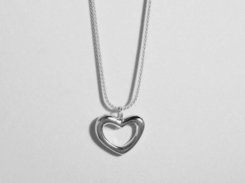 Herz Halskette - Stering Silber Anhänger Unregelmäßige Liebe Valentinstag Schmuck von ANNACID